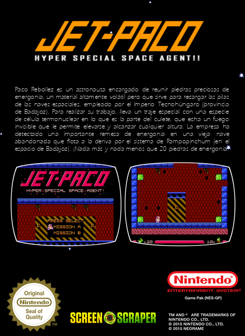 Jet-Paco - Hyper Special Space Agent!! — box-2D-back (SS)