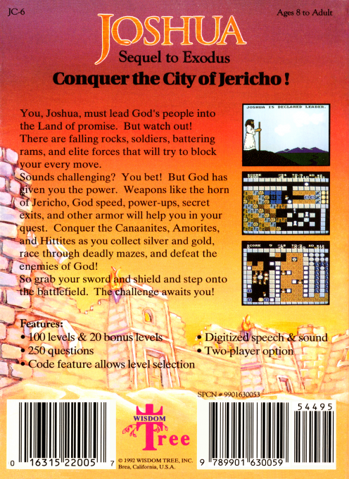 Joshua And The Battle Of Jericho — box-2D-back (US)