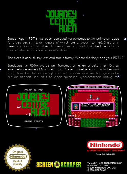 Journey to the Centre of the Alien — box-2D-back (SS)