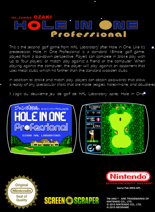 Jumbo Ozaki No Hole In One Professional — box-2D-back (SS)