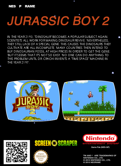 Jurassic Boy 2 — box-2D-back (SS)