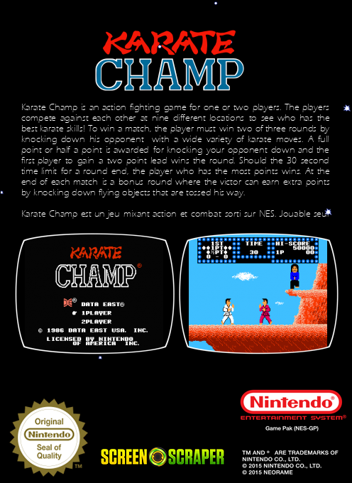 Karate Champ — box-2D-back (SS)