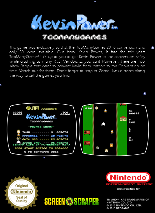 Kevin Power in Too Many Games — box-2D-back (SS)