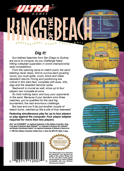 Kings Of The Beach — box-2D-back (US)