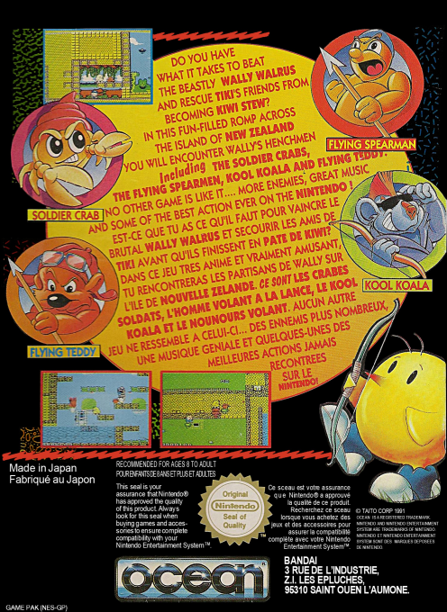 New Zealand Story, The — box-2D-back (EU)