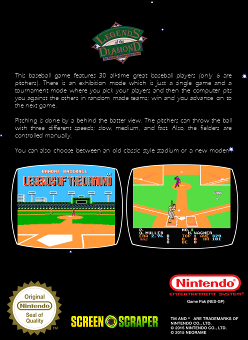 Legends Of The Diamond — box-2D-back (SS)