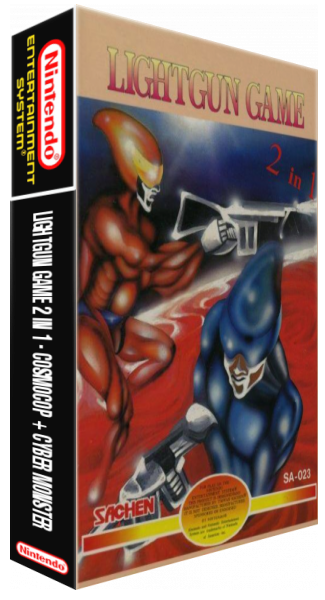 Lightgun Game 2 In 1 - Cosmocop + Cyber Monster — box-3D (TW)