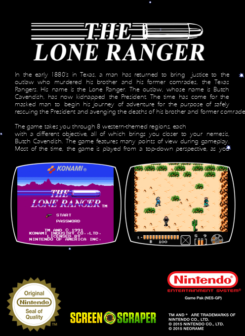 Lone Ranger, The — box-2D-back (SS)