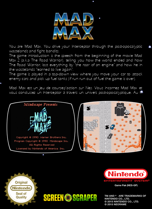 Mad Max — box-2D-back (SS)