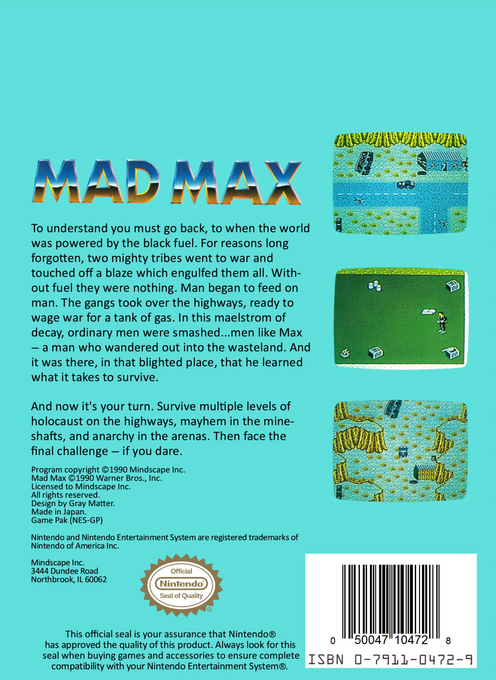 Mad Max — box-2D-back (US)