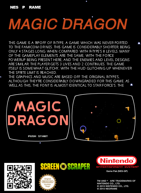Magic Dragon — box-2D-back (JP)