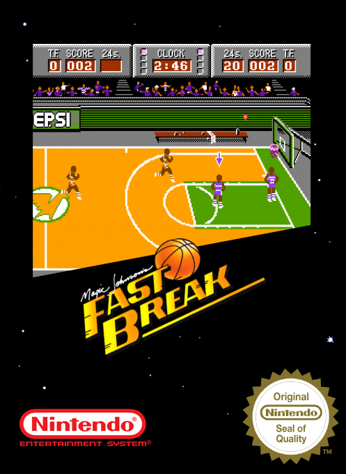 Magic Johnson's Fast Break — box-2D (SS)