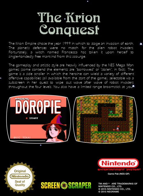 Krion Conquest, The — box-2D-back (SS)