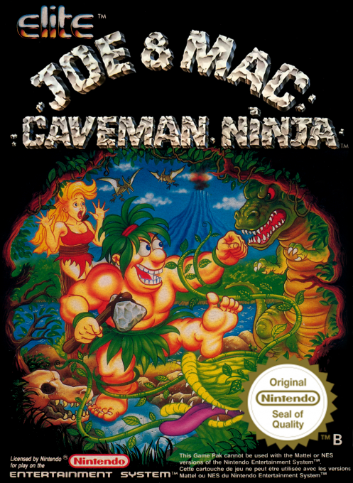 Joe and Mac - Caveman Ninja — box-2D (EU)