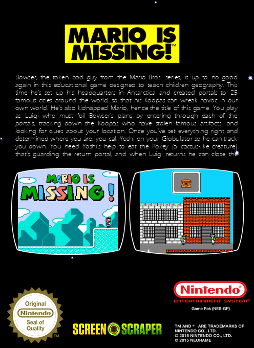 Mario Is Missing! — box-2D-back (SS)