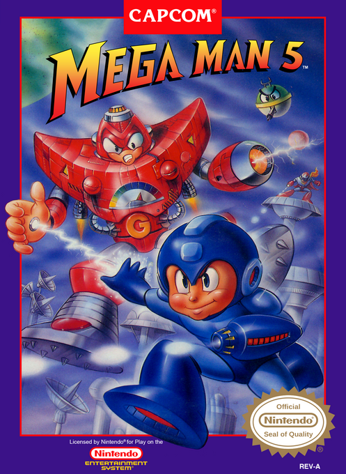 Mega Man 5 box art