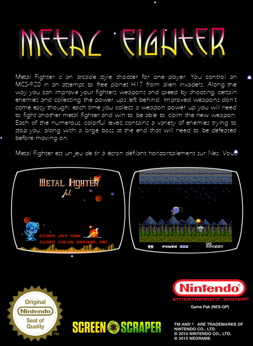 Metal Fighter — box-2D-back (SS)