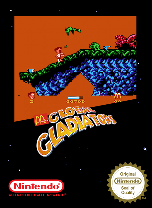Mick & Mack as the Global Gladiators box art