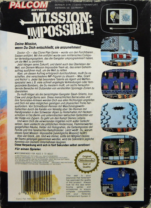 Mission - Impossible — box-2D-back (DE)