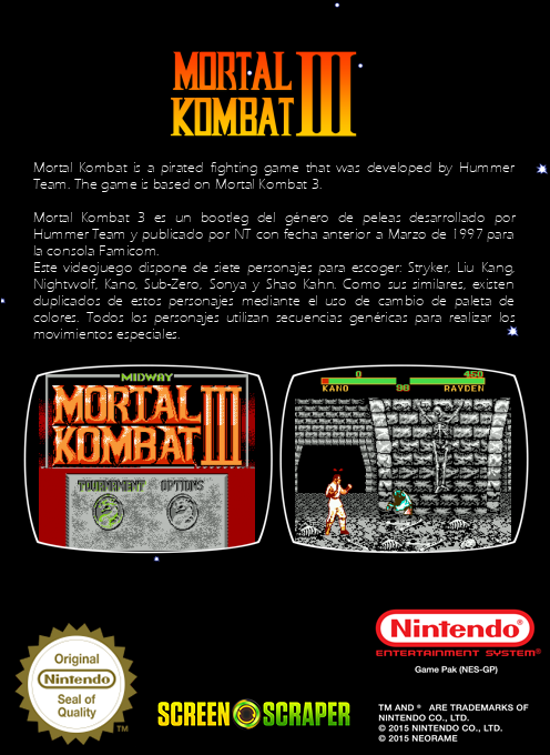 Ultimate Mortal Kombat 3 — box-2D-back (SS)