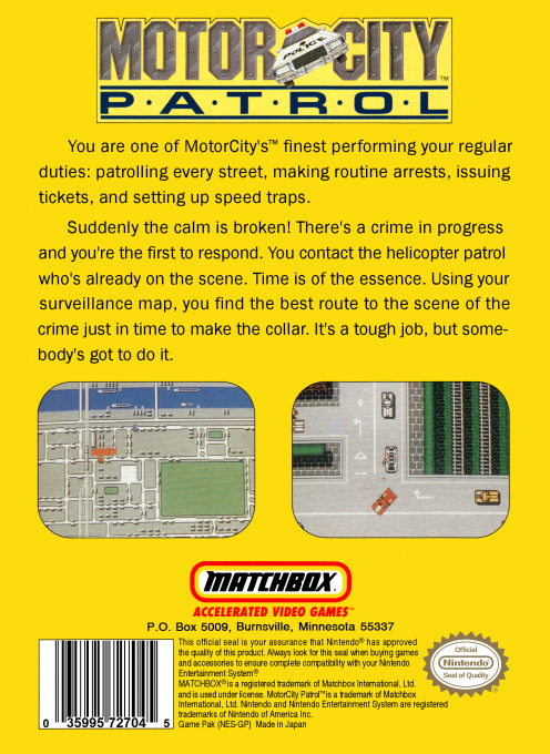 Motor City Patrol — box-2D-back (US)