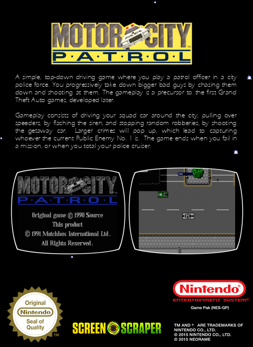 Motor City Patrol — box-2D-back (SS)