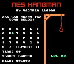 NES Hangman — ss (WOR)
