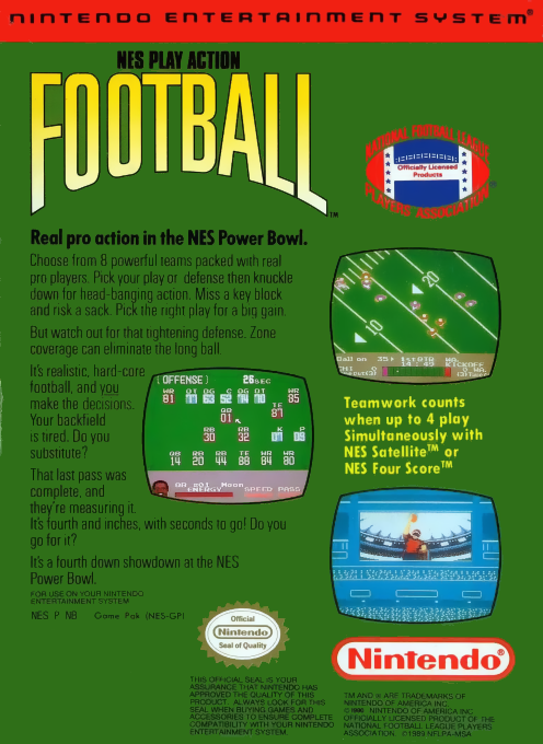 Nes Play Action Football — box-2D-back (US)