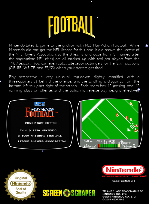 Nes Play Action Football — box-2D-back (SS)