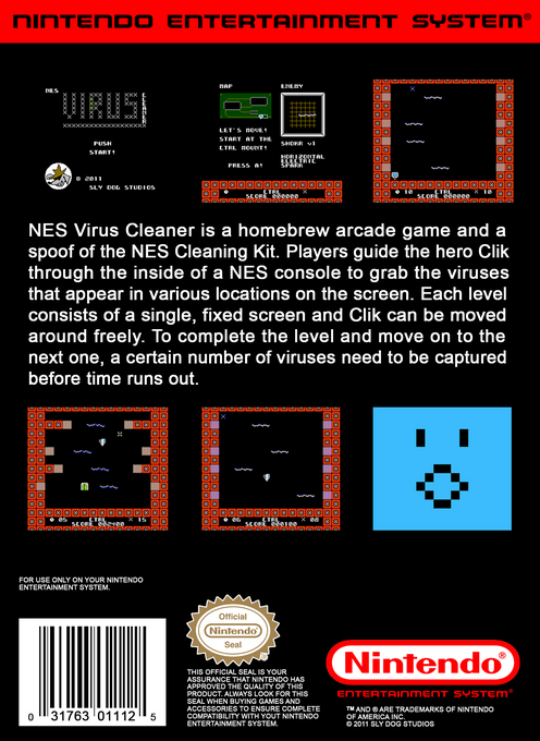 Nes Virus Cleaner — box-2D-back (US)