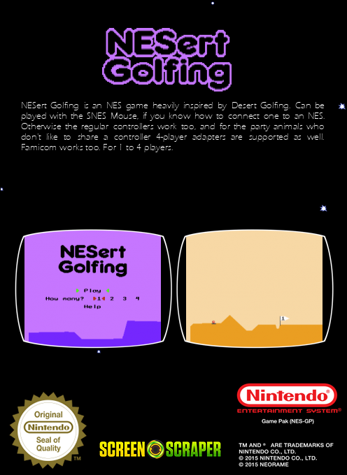 NESert Golfing - Tournament Edition — box-2D-back (SS)