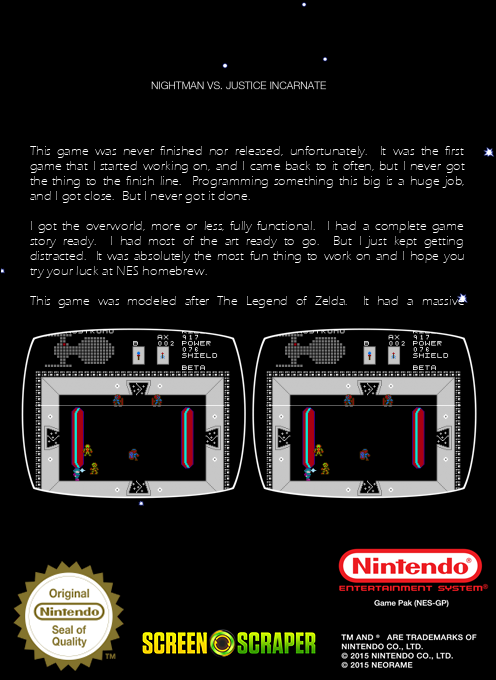 Nightman vs. Justice Incarnate — box-2D-back (SS)
