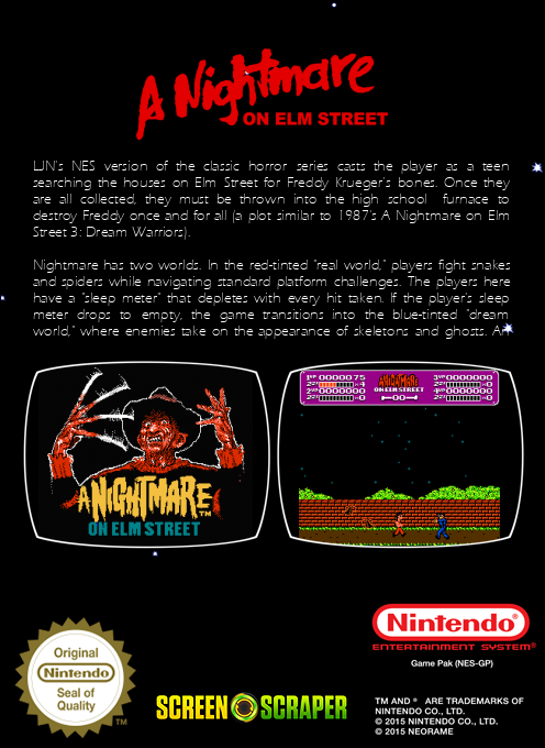 Nightmare On Elm Street, A — box-2D-back (SS)
