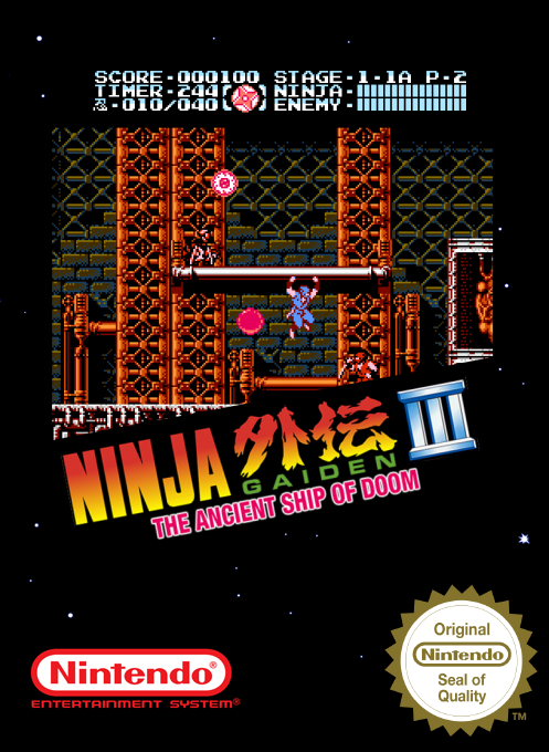 Ninja Gaiden 3 - The Ancient Ship Of Doom — box-2D (SS)