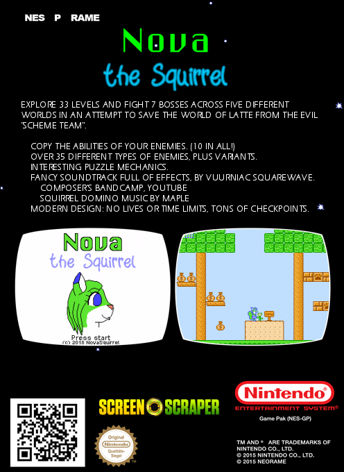 Nova The Squirrel — box-2D-back (SS)