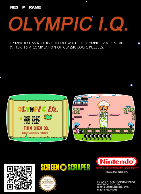 Olympic I.q. — box-2D-back (SS)