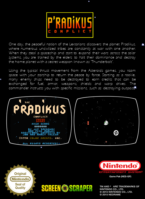 P'radikus Conflict — box-2D-back (SS)
