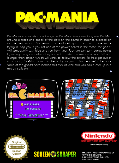 Pac-mania — box-2D-back (SS)