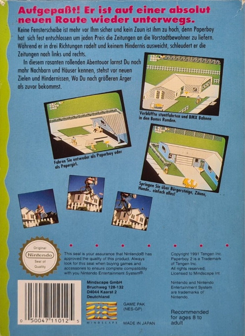 Paperboy 2 — box-2D-back (DE)