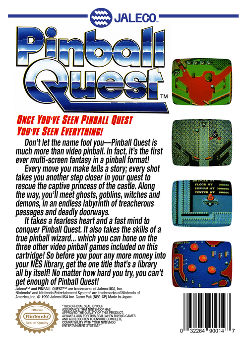 Pinball Quest — box-2D-back (US)