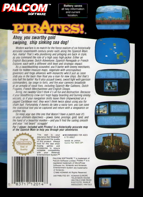 Pirates! — box-2D-back (EU)