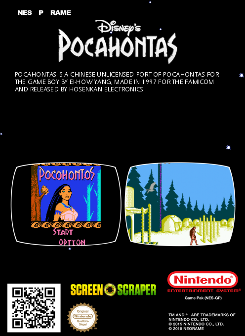 Pocahontas — box-2D-back (SS)