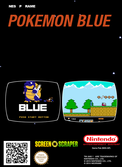 Pokemon Blue — box-2D-back (SS)