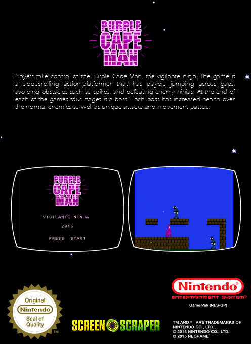 Purple Cape Man - Vigilante Ninja — box-2D-back (SS)