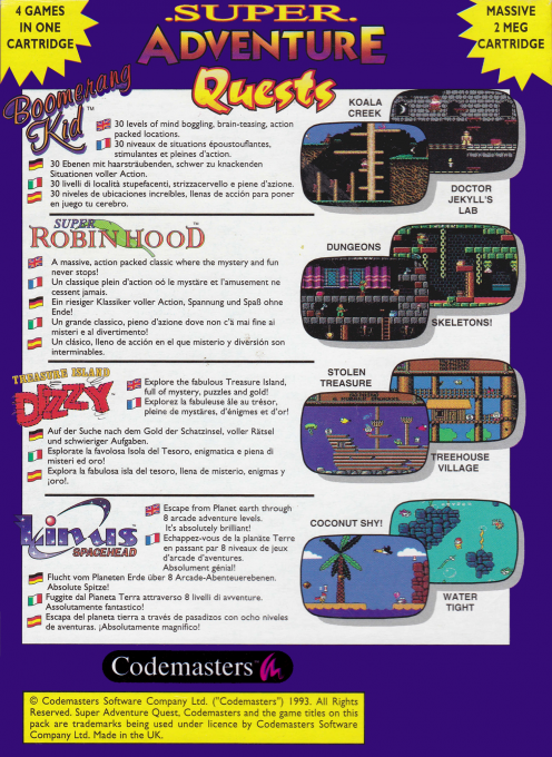 Super Adventure Quests — box-2D-back (EU)