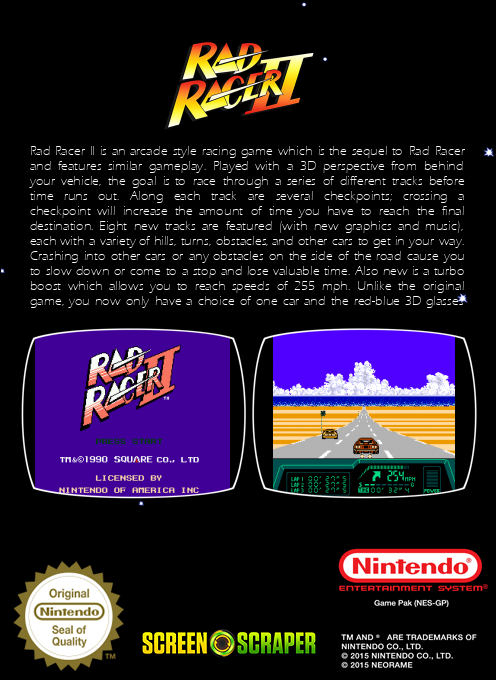 Rad Racer 2 — box-2D-back (SS)