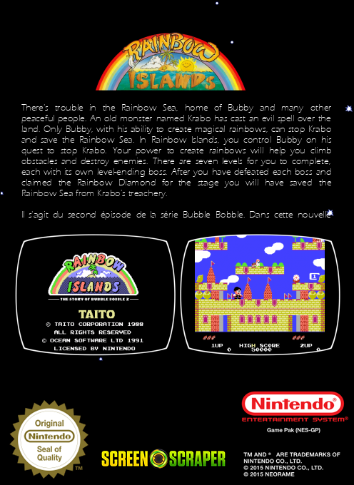 Rainbow Islands - Bubble Bobble 2 — box-2D-back (SS)