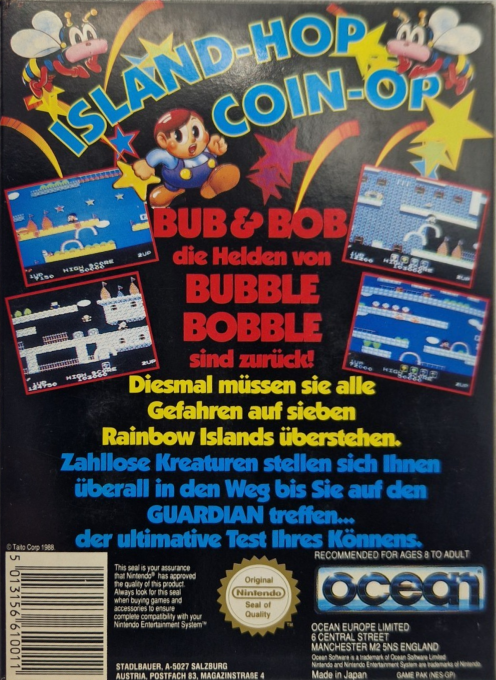 Rainbow Islands - Bubble Bobble 2 — box-2D-back (DE)