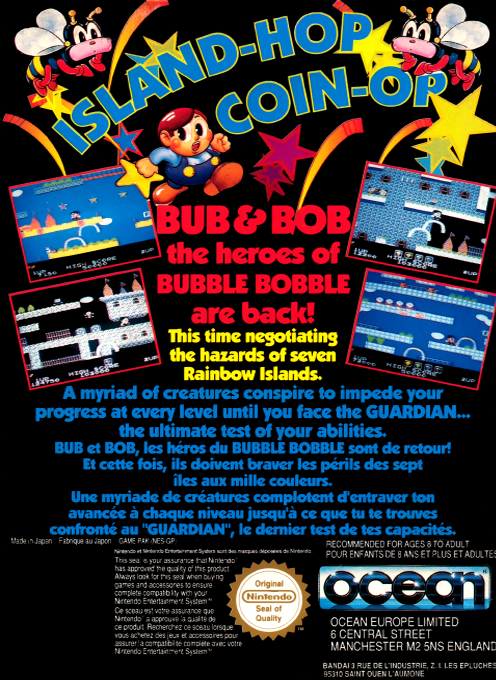 Rainbow Islands - Bubble Bobble 2 — box-2D-back (EU)