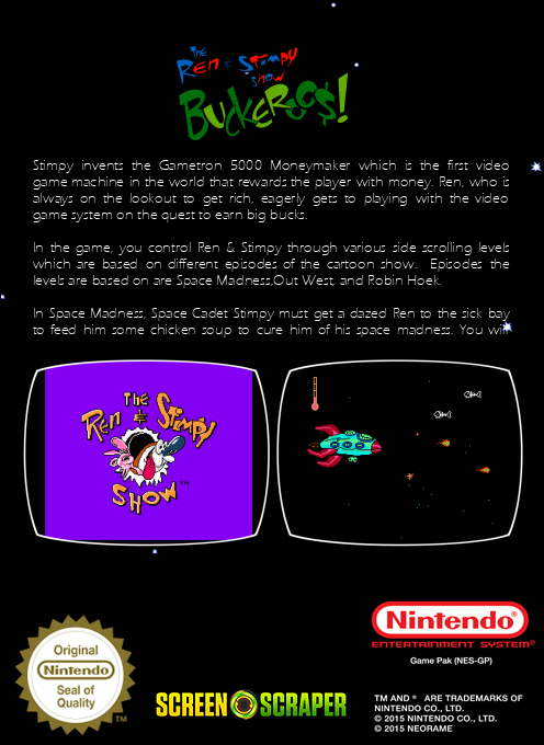 Ren And Stimpy Show - Buckeroo$!, The — box-2D-back (SS)